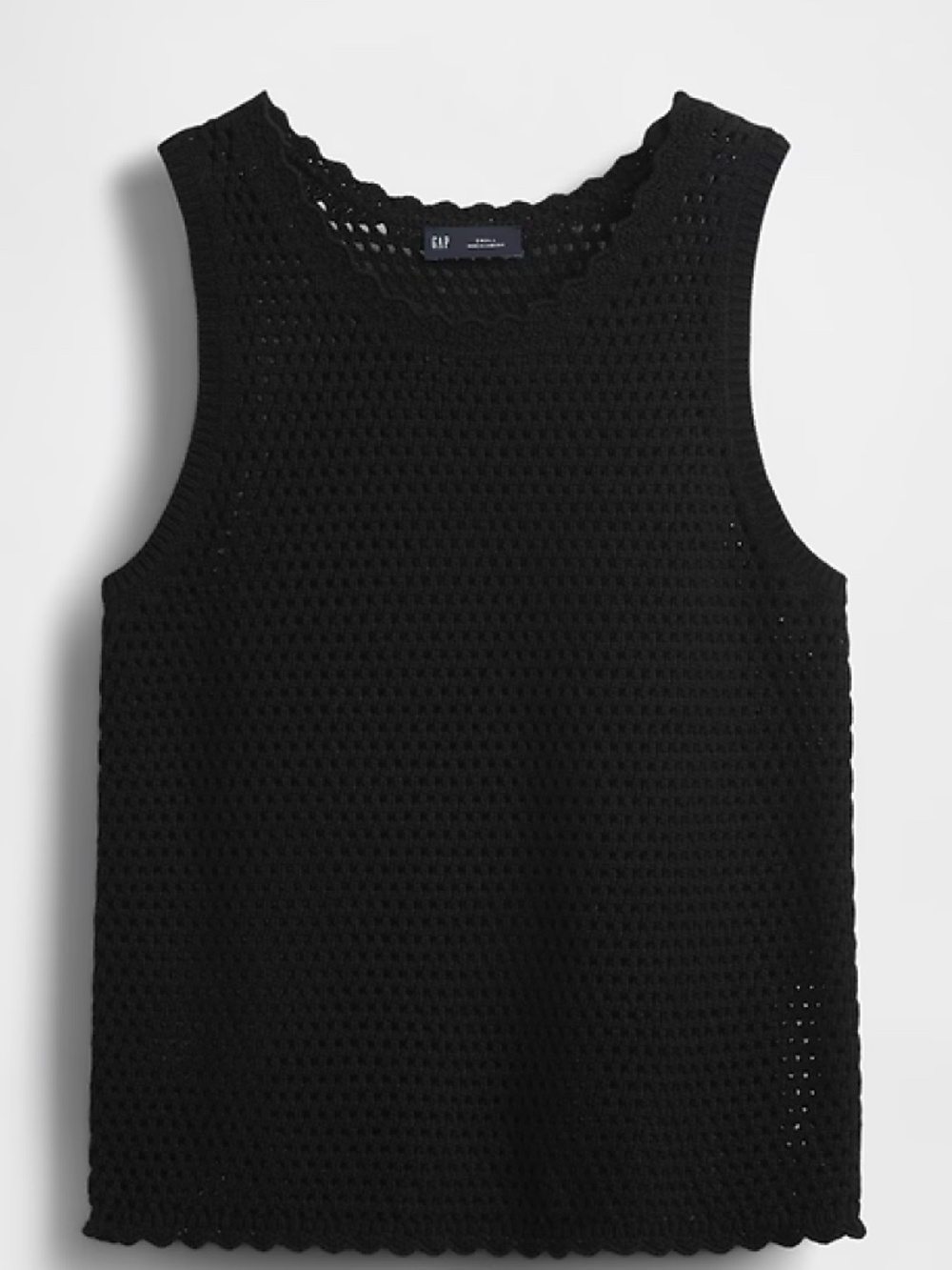 GAP 100% Cotton Woven Crochet Tank Top Shirt
